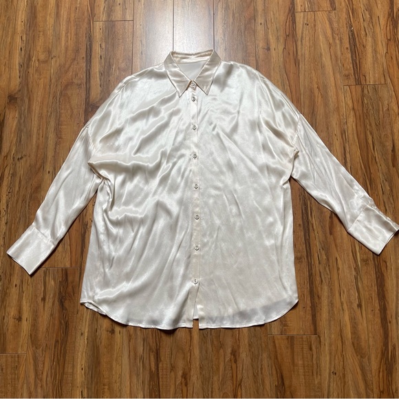 DISSH Simone Pearl Satin Shirt Size 8 - Picture 5 of 16